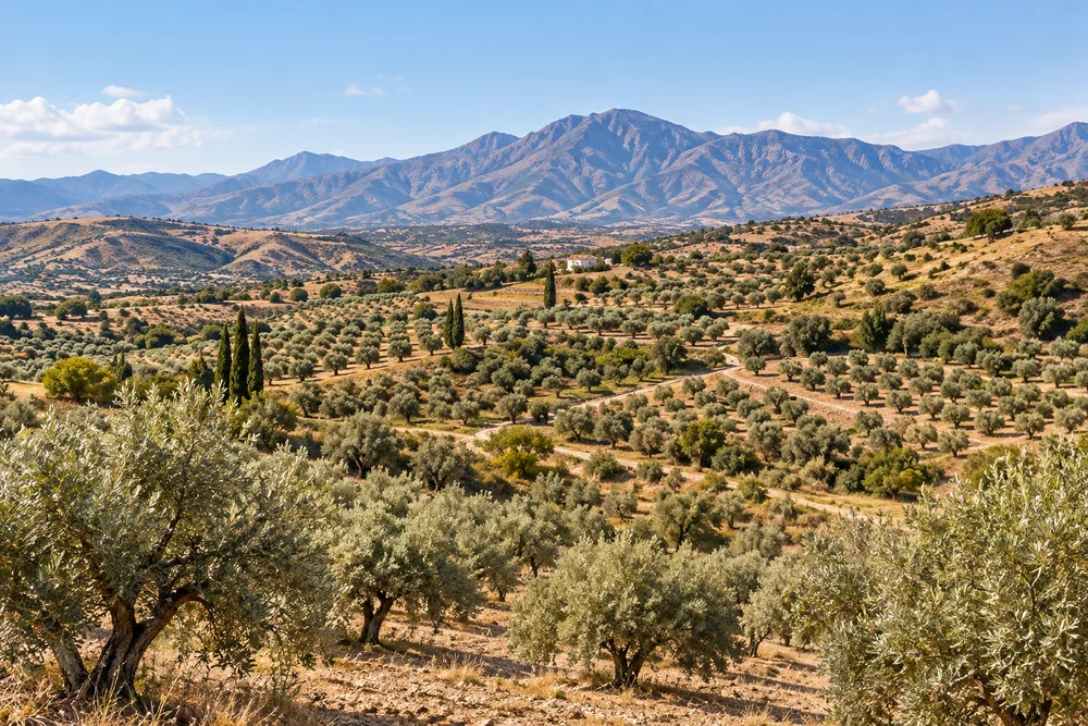 Illustrative Mediterranean landscape